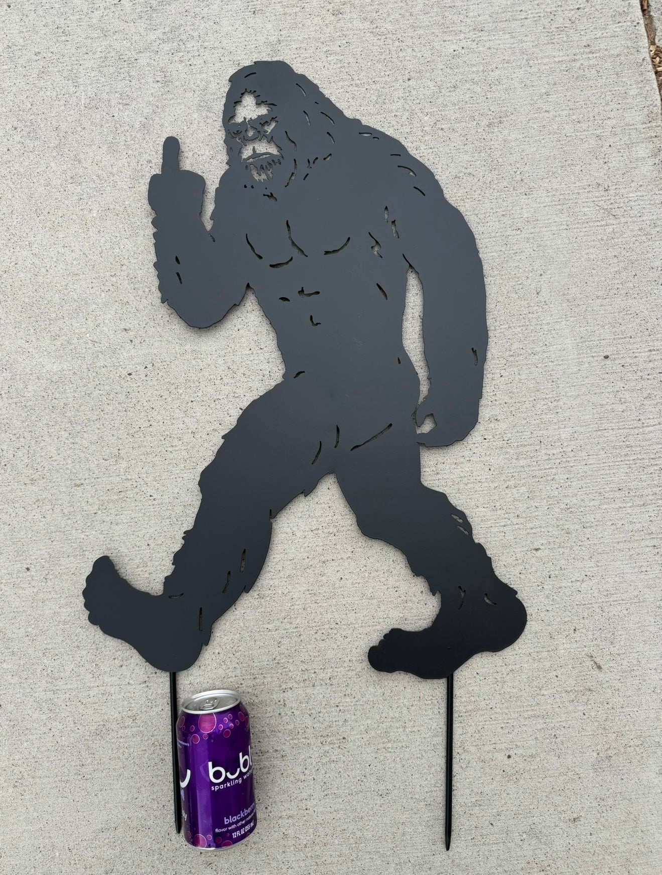 Flipping Off Bigfoot Yard Sign