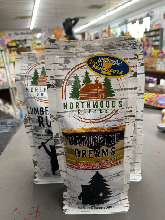 Northwoods coffee campfire dreams