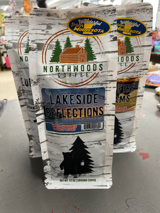 Northwoods Lakeside Reflections – White Chocolate, Candied Pecan Flavored Coffee - 12oz