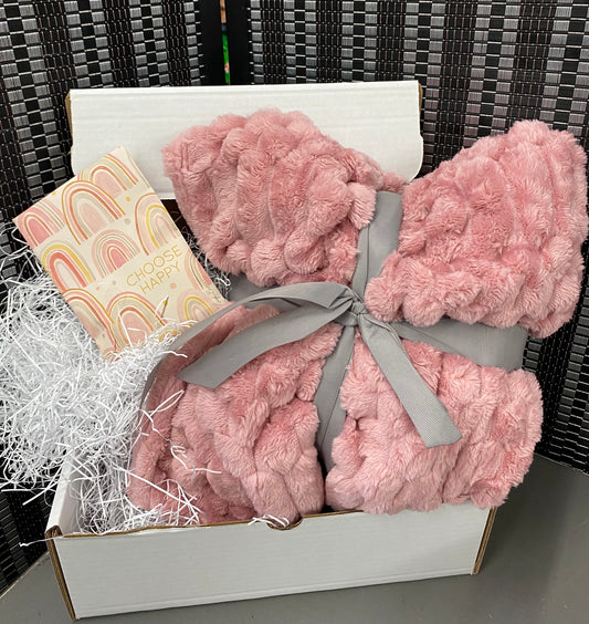 Choose Happy - Cozy Blanket and Sachet Boxed Gift Set